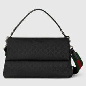 Gucci GG Crossbody Bag Web Stripe Black Canvas